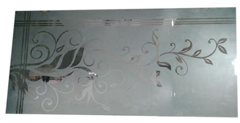 Floral Polished Back Painted Acid Texture Glass For Decoration Thickness 6mm At Rs 80 Sq Ft