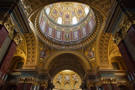 Interior of St. Stephen Basilica Stock Photo - Image of faith ...