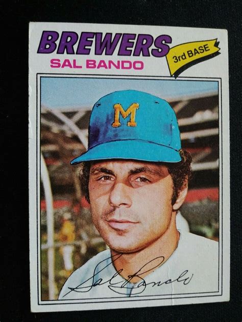 1977 Topps Baseball Card 498 Sal Bando Milwaukee Brewers EBay