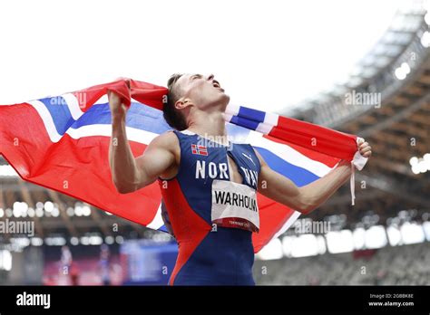 Karsten Warholm Nor Winner Gold Medal During The Olympic Games Tokyo