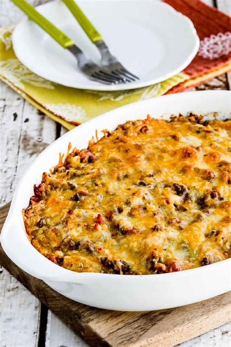 Cheesy Low Carb Taco Casserole Kalyn S Kitchen