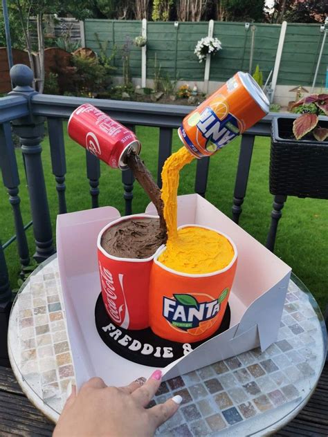 Coke And Fanta Double Anti Gravity Cake Anti Gravity Cake Gravity Cake Cake