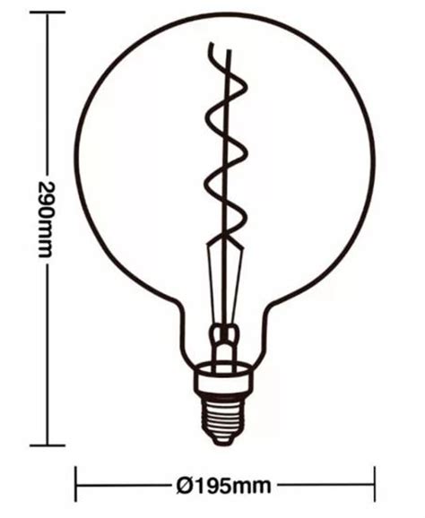 Lampada Led Filamento Giant Globo Ambar Autovolt