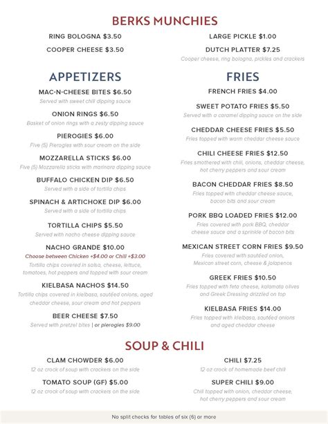 Menu – The New Bertie's Inn