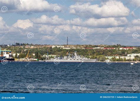 Battleship Moskva in Sevastopol, Ukraine Editorial Image - Image of ...