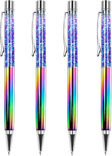 Amazon ZZTX 4 Pcs Rose Gold Ballpoint Pens Metal Pen Cute Bling