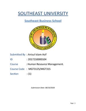 Southeast University Bangladesh - StuDocu