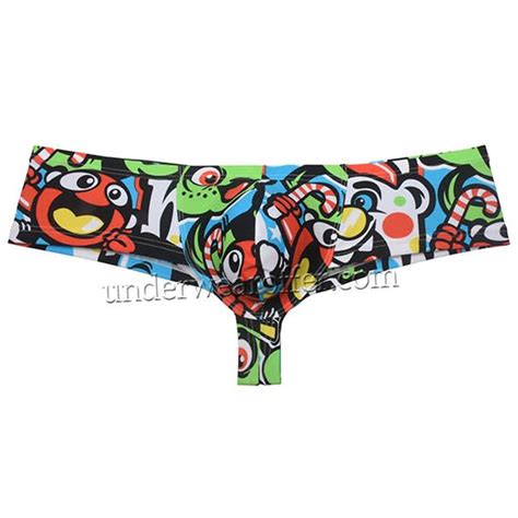 Men Cheeky Boxer Briefs Bulge Pouch Hipster Bikini Trunk Elastic Skimpy Underwar Cuecas