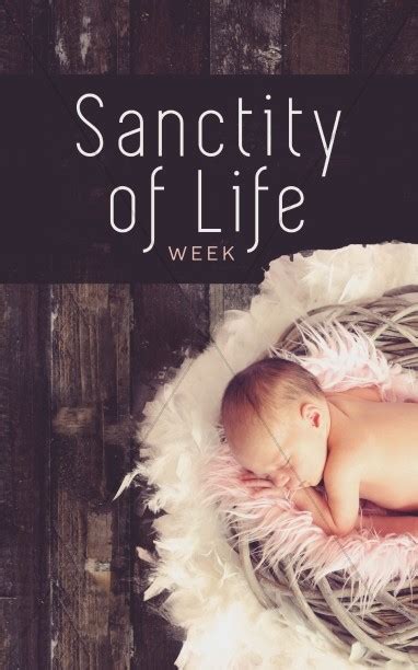 Sanctity Of Life Week Church Bulletin