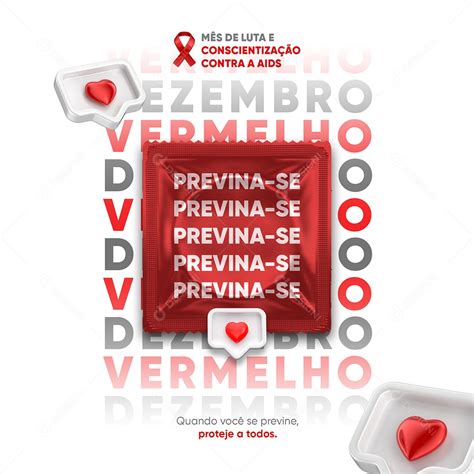 Social Media Dezembro Vermelho Previna Se Mês De Luta E Conscientização