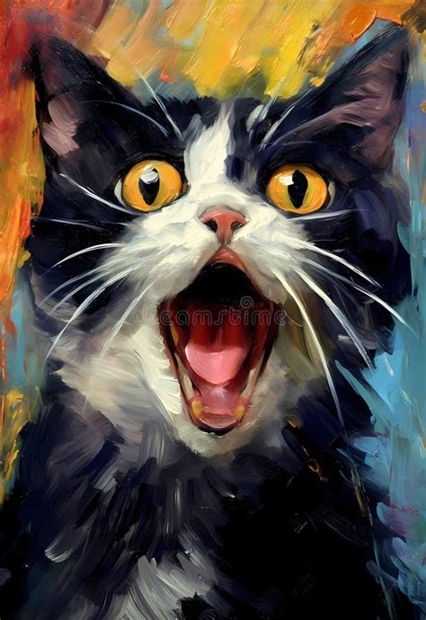 Screaming Cat Stock Illustrations 421 Screaming Cat Stock
