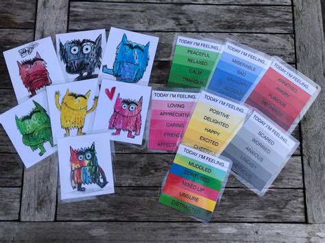 The Colour Monster Emotions Flash Cards Etsy