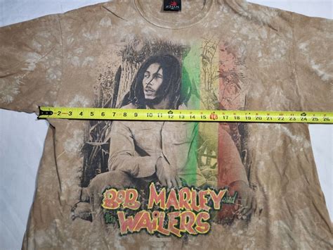 Vintage Bob Marley And The Wailers Tan Tie Dye T Shir Gem