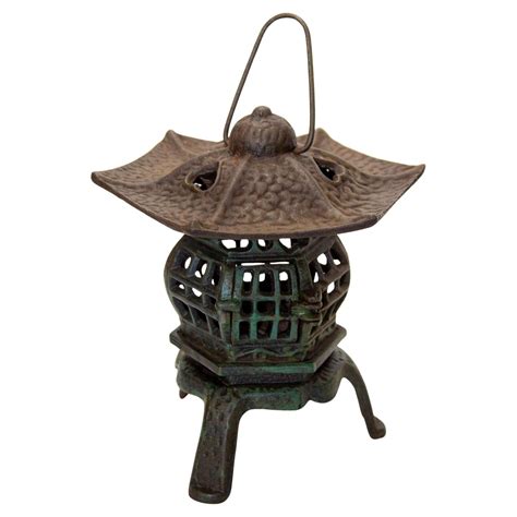 Japanese Iron Pagoda Garden Candle Lantern S For Sale At Stdibs