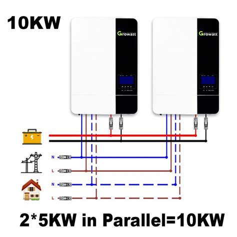 Growatt Onduleur Hybride Kw V V Pi Ces Chargeur Solaire