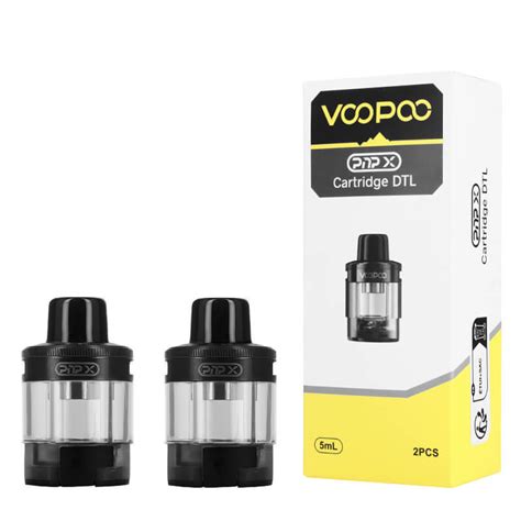 Voopoo Pnp X Dtl Cartridge Pack Of Two Empty 5ml Tanks Aandl