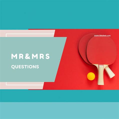 Mr And Mrs Paddle Questions Beautiful Ideas