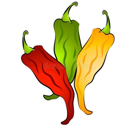 Hot Chili Peppers Clip Art 2 Stock Illustration Illustration Of