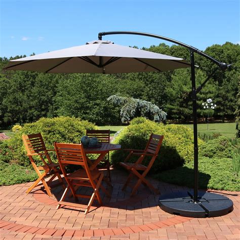 Sunnydaze Outdoor Cantilever Offset Patio Umbrella Outside Waterproof Polyester Shade Steel