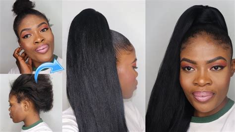 Quick Easy High Sleek Ponytail With Braiding Expression Under