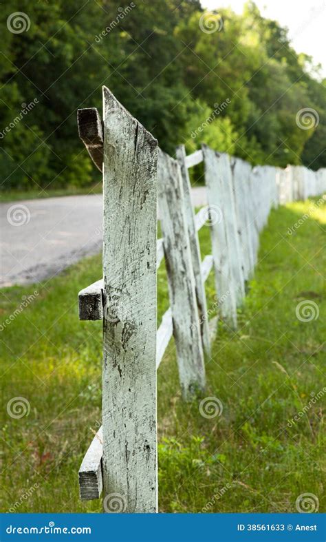 Ancient Wooden Fence Stock Image Image Of Pole Stockade