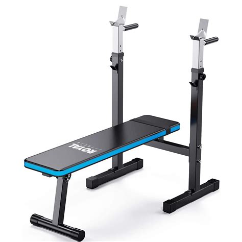 Royal Fitness Adjustable Weight Bench With Barbell Rack Folding Weight