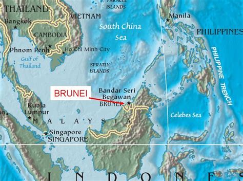 Brunei Brunei Singapore Map Philippine Map Brunei