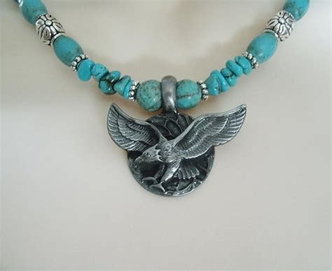 Amazon Turquoise Eagle Necklace Handmade Jewelry Southwestern