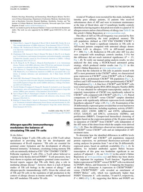 Pdf Allergen Specific Immunotherapy Modulates The Balance Of