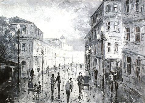 Картина на холсте Старый арбат, Рэтро | Картины маслом, Картины, Холст