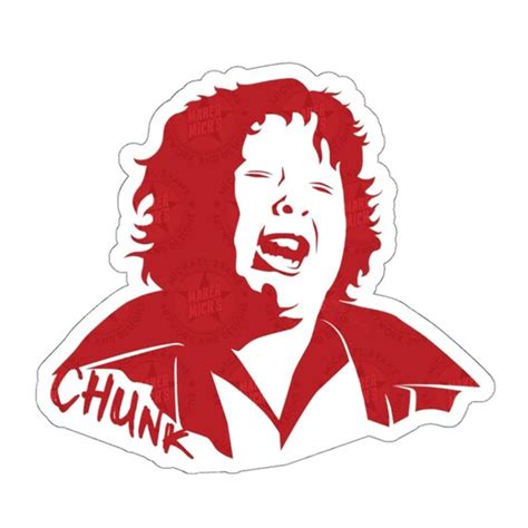 The Goonies Crying Chunk Red Design White Or Transparent Etsy Ireland