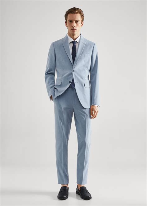 Pantalon Costume Slim Fit Tissu Stretch Homme Mango Man France