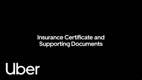 Insurance Certificate And Supporting Documents Guide Uber Uk Uber Youtube