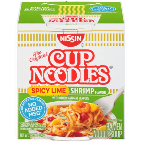 Nissin Cup Noodles Spicy Lime Shrimp Flavor Ramen Noodle Soup 225 Oz Ralphs