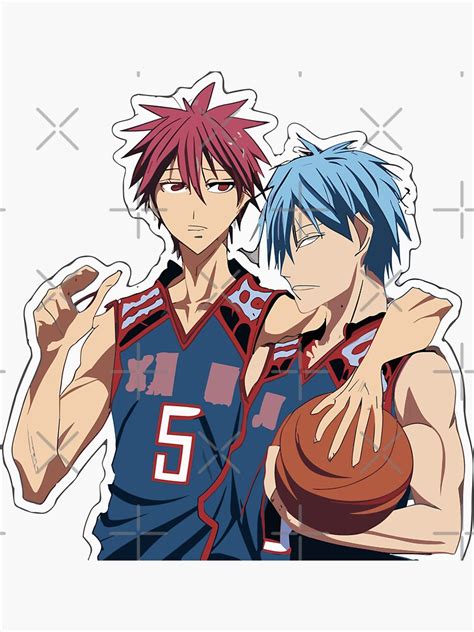 Kuroko And Kagami From Kuroko No Basketball Sticker For Sale By Bra