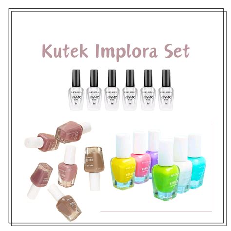 Jual Implora Nail Polish Wonder Set Isi Wonder Red Clear Nude Color