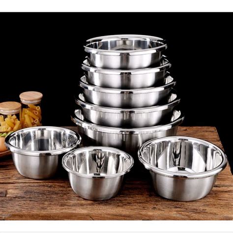 Jual Baskom Stainless Steel Tebal Ukuran 34cm Shopee Indonesia