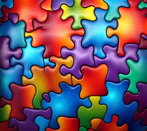 Premium Photo | A close up of a colorful puzzle piece background with a ...