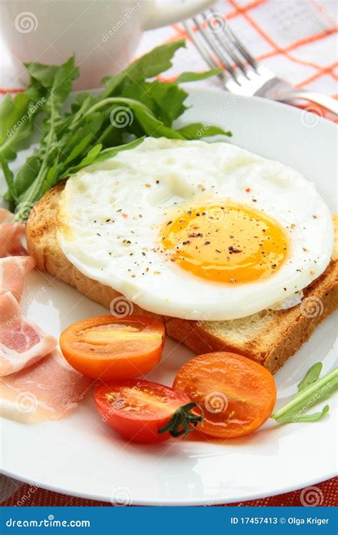 Fried egg for breakfast stock image. Image of breakfast - 17457413