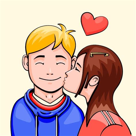 Dibujado a mano ilustración del día internacional del beso con pareja