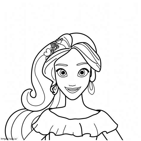 Face Princess Elena coloring page