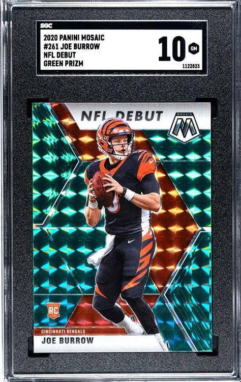 Panini Mosaic Nfl Debut Mosaic Prizm Joe Burrow Rc For