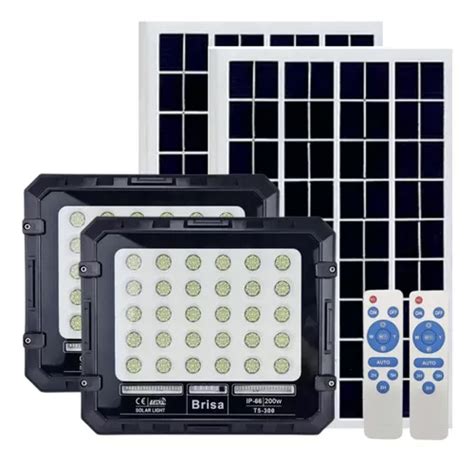 Refletor Led Holofote 200w Painel Placa Solar Completo Parcelamento