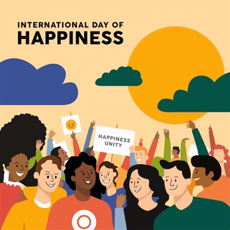 Premium Vector International Day Of Happiness Vector Illustration