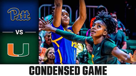 Pitt Vs Miami Condensed Game 2023 24 Acc Womens Basketball Youtube