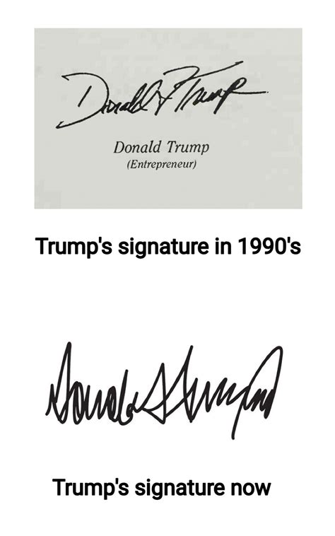Found Donald Trump's signature from 90's. What a change! : r ...