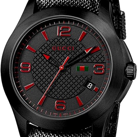 Gucci G Timeless Black Pvd Mens Watch Ya