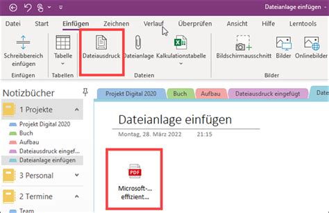 OneNote Inhalte erstellen und einfügen Schritt für Schritt