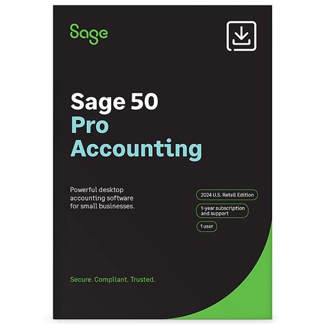 SAGE 50 PRO ACCOUNTING 2024 1 USER 1 YEAR SUBSCRIPTION