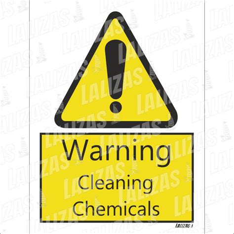 Warning Clean Chem Sign Vinyl Self Adhesive 7664 Thumb Image 0